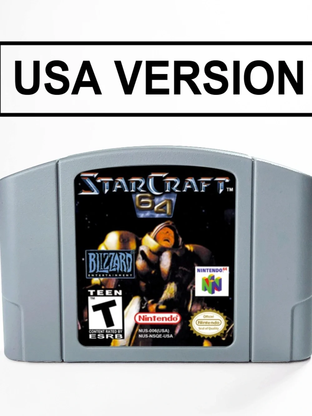 Blizzard StarCraft 64 Nintendo 64 Gray Game Cartridge